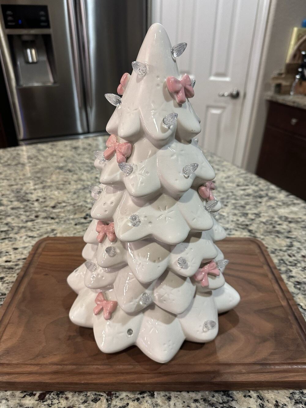 Gorgeous LED White Ceramic Christmas Lights Up
